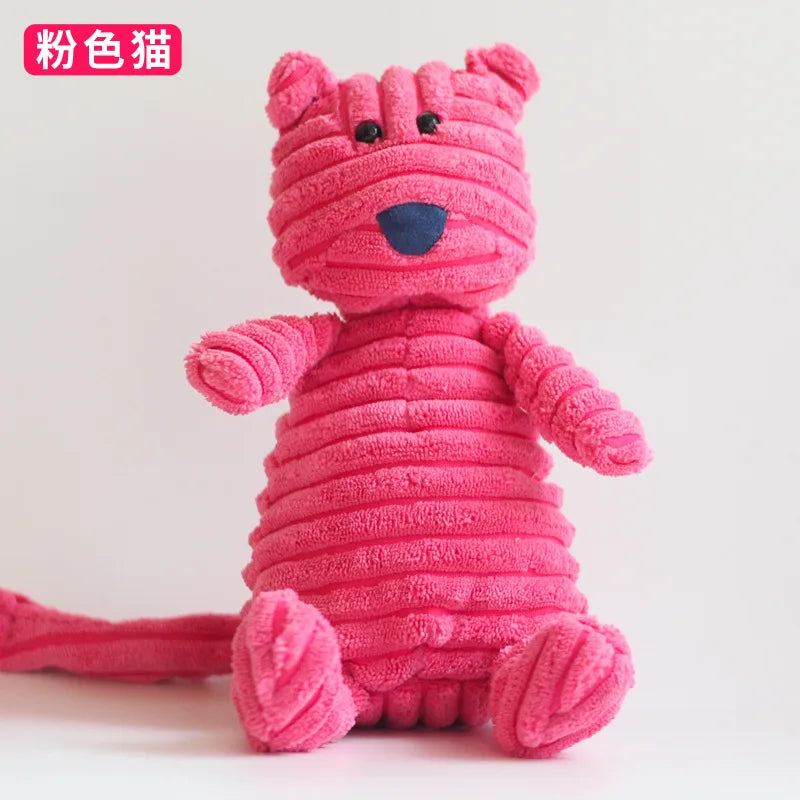 Pet Dog Toy Bite Resistant Corduroy Sounding Plush Toy Teddy Small Dog Animal Toy Non Toxic Dog Toys Chew Toys Dog Accessories