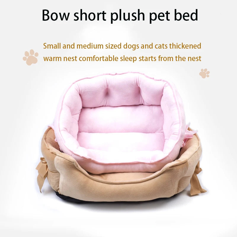 Super Cute Cute Pet Litter Cattery Dog Soft and Comfortable High Elastic PP Cotton Wool Dog Bed Small Dog Sofa for All Seasons