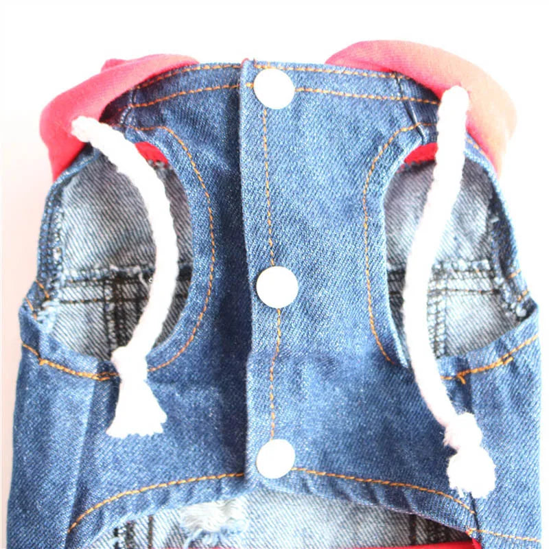 New Product 2020 Pet Hoodie Jacket For Dog Jeans Spring Dog Clothes Fashion Denim T-shirt Puppy Dog Vest Cowboy Cat Coat 10E