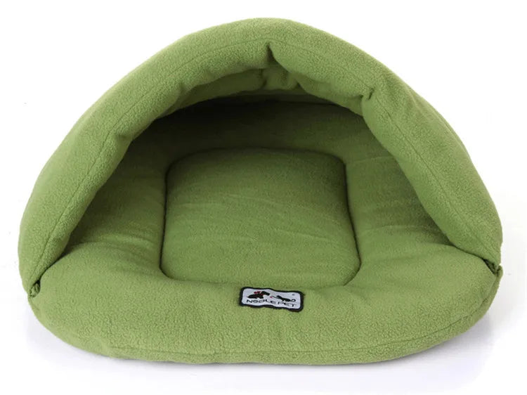 6 Colors Soft Polar Fleece Dog Beds Winter Warm Pet Heated Mat Small Dog Puppy Kennel House for Cats Sleeping Bag Nest Cave Bed