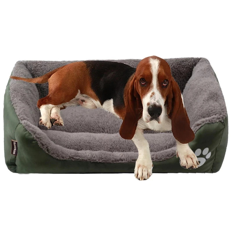 Winter Warm Large Dog Sofa Bed Square Dog Kneel Cat Mats House Cushion  Pet Sleeping Warm Sofa Beds Mat for Large and Small Dog