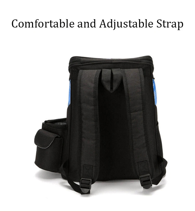 Breathable Big Space Dog Backpack High-quality Nylon Pet Cat Dog Carrier Bag Adjustable Shoulder Strap Pet Travel Backpack