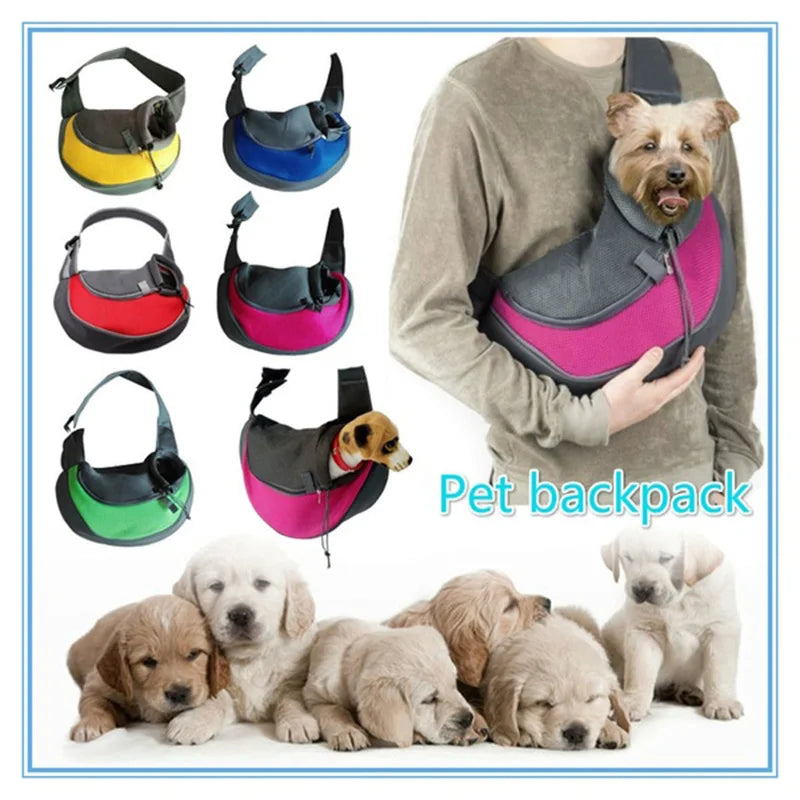 Pet Dog Carrier Pet Backpack Bag Portable Travel Bag Pet Dog Front Bag Mesh Outdoor Hiking Head Out Double Shoulder Sports NEW