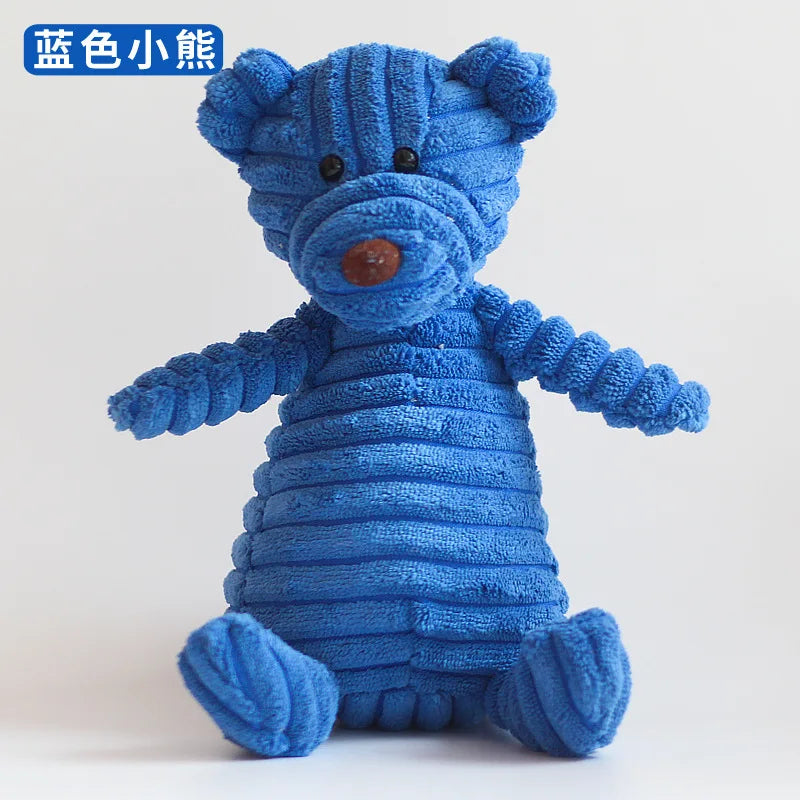 Pet Dog Toy Bite Resistant Corduroy Sounding Plush Toy Teddy Small Dog Animal Toy Non Toxic Dog Toys Chew Toys Dog Accessories