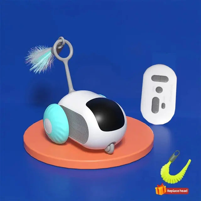 Jouet intelligent pour chat, voiture télécommandée automatique, fournitures interactives pour animaux de compagnie