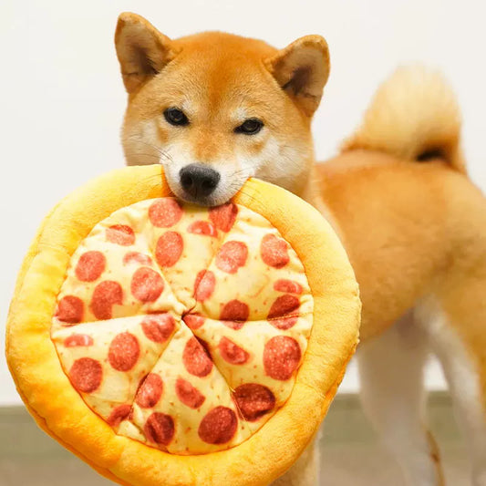 Pizza toy for medium to large dogs