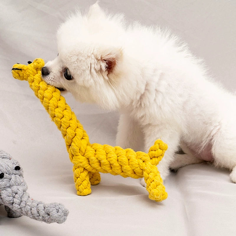 Dog Knot Toy Molar Bite Rop Tug of War Cotton String Pet Bite-Resistant Small Puppies Play to Relieve Boredom