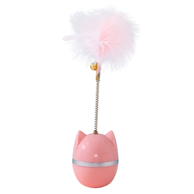 Feather Self-Hi Relieving Stuffy Bell Turntable Molar Cat Teaser