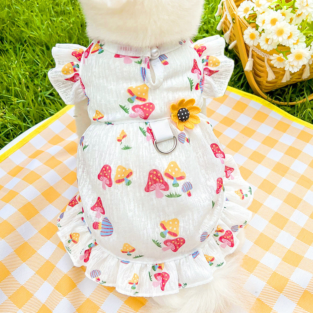 Cute Pet Dog Dress for Small Dogs Thin Puppy Princess Skirt Summer Dog Clothes Chihuahua York Clothing Summer Pet Clothes