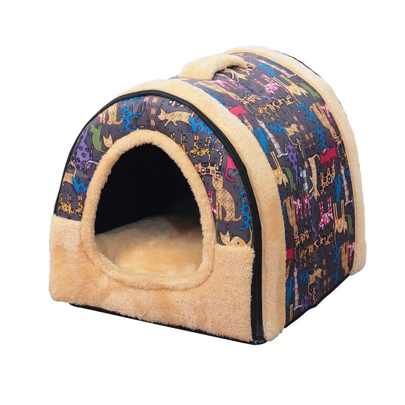 Cat Nest All Year Round Neutral Cat Supplies Semi-Enclosed Cat House Winter Heattech Kittens Teddy Pet Kennel Autumn