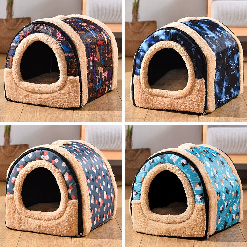 Cat Nest All Year Round Neutral Cat Supplies Semi-Enclosed Cat House Winter Heattech Kittens Teddy Pet Kennel Autumn