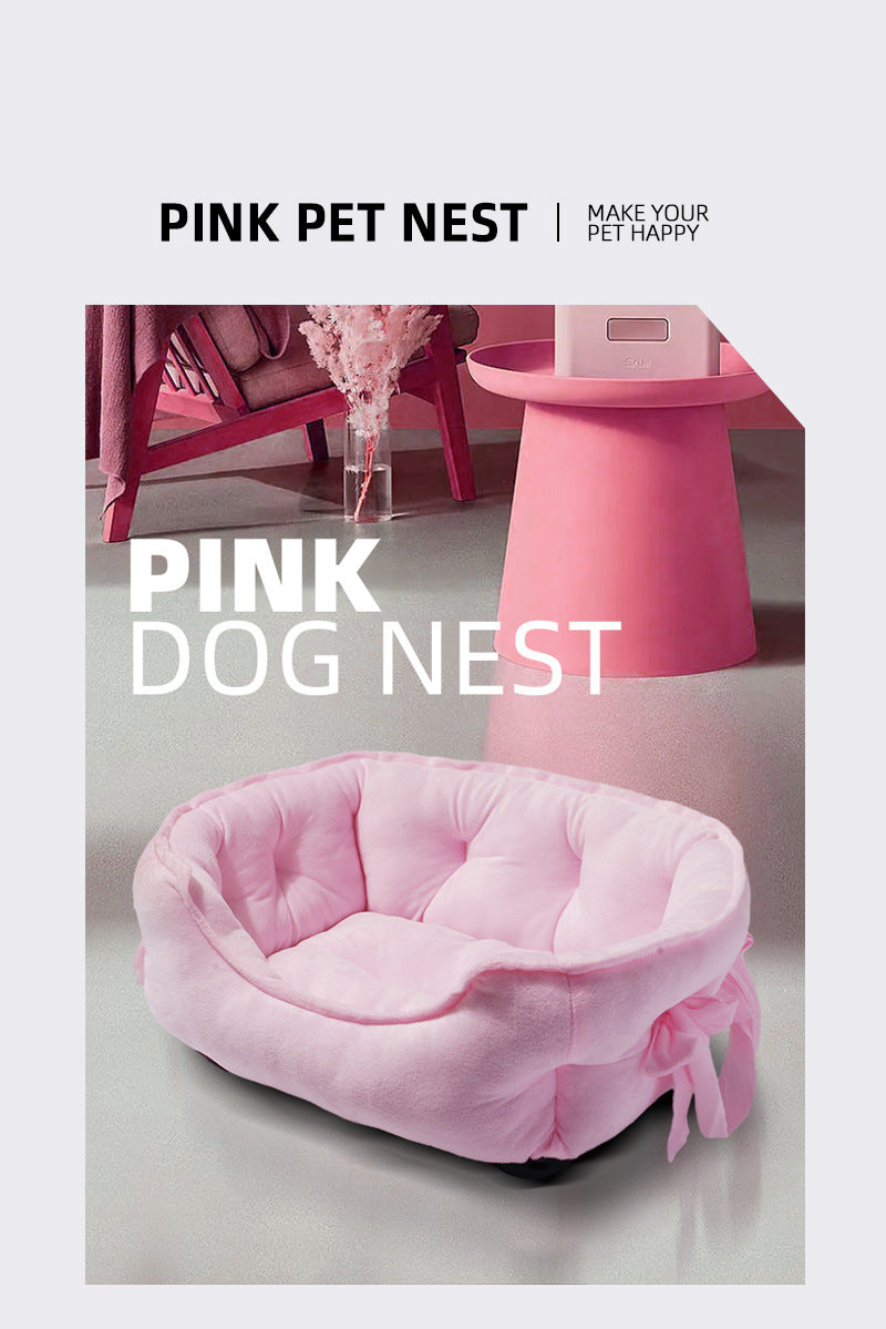 Super Cute Cute Pet Litter Cattery Dog Soft and Comfortable High Elastic PP Cotton Wool Dog Bed Small Dog Sofa for All Seasons