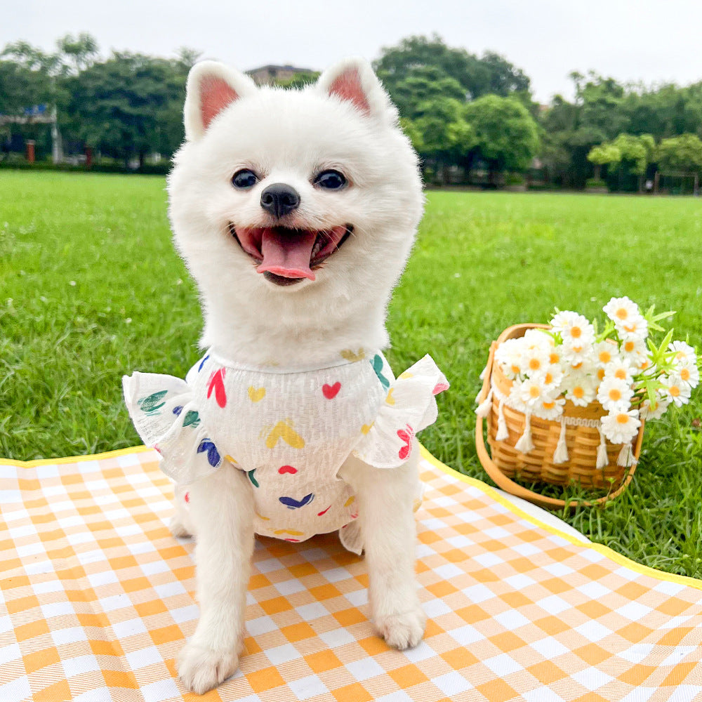 Cute Pet Dog Dress for Small Dogs Thin Puppy Princess Skirt Summer Dog Clothes Chihuahua York Clothing Summer Pet Clothes