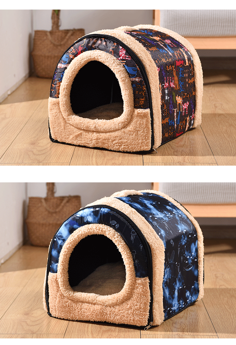 Cat Nest All Year Round Neutral Cat Supplies Semi-Enclosed Cat House Winter Heattech Kittens Teddy Pet Kennel Autumn