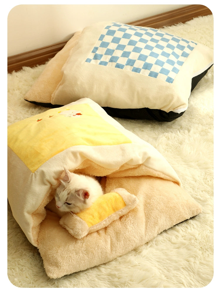 Duokete Semi-Closed Cold-Proof Quilt Sleeping Bag Cat Nest