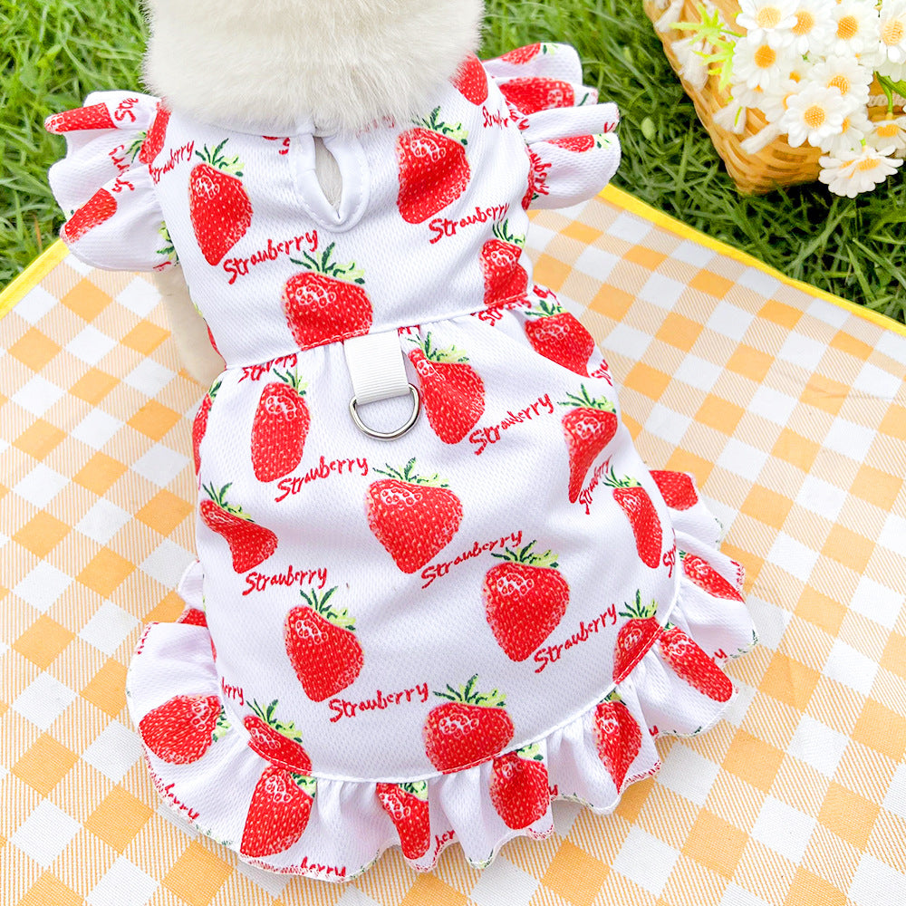 Cute Pet Dog Dress for Small Dogs Thin Puppy Princess Skirt Summer Dog Clothes Chihuahua York Clothing Summer Pet Clothes