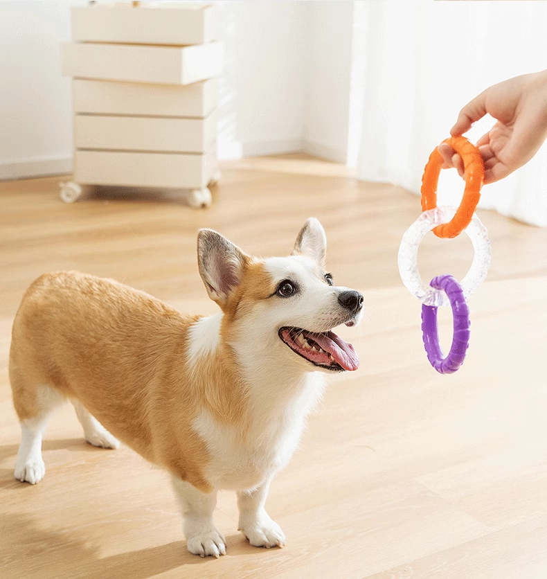 Hot Bite-Resistant Dog Pull Ring Toy Molar Tug-of-War Pull Toy Doggy Bite-Resistant Pet Puppy Relieving Boredom