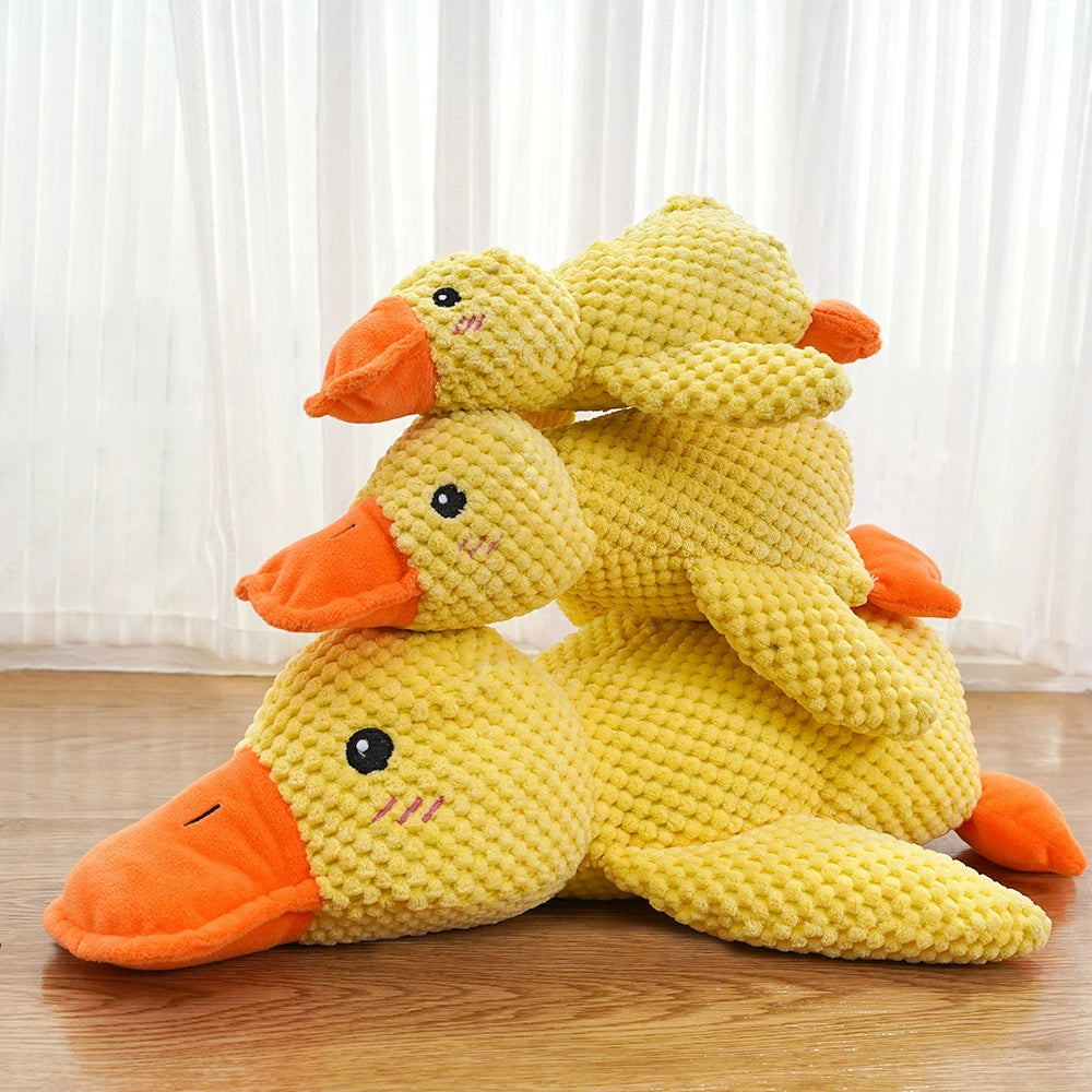 Relieving Boredom to Sleep with Yellow Duck Self-Hi Dog