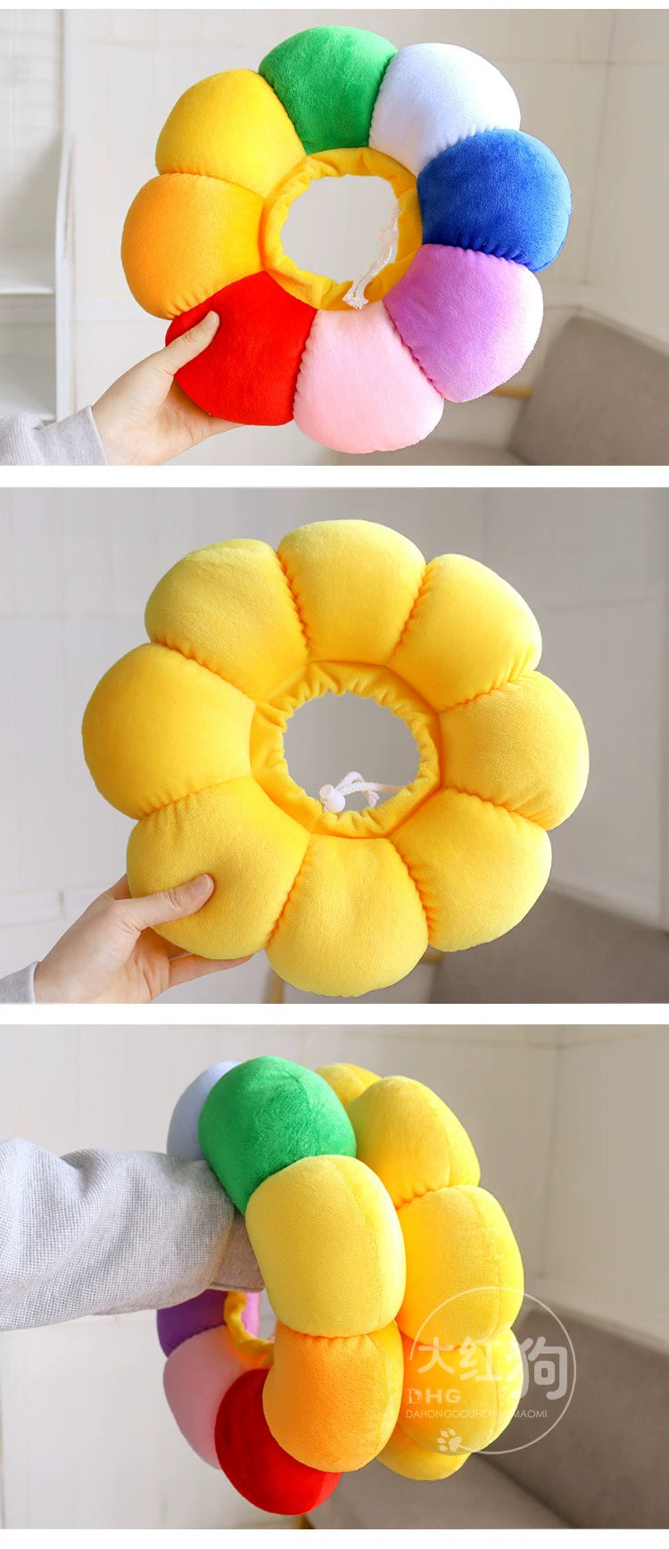 SUNFLOWER Anti-Licking Bite Head Cover Shame Soft Ring Dog