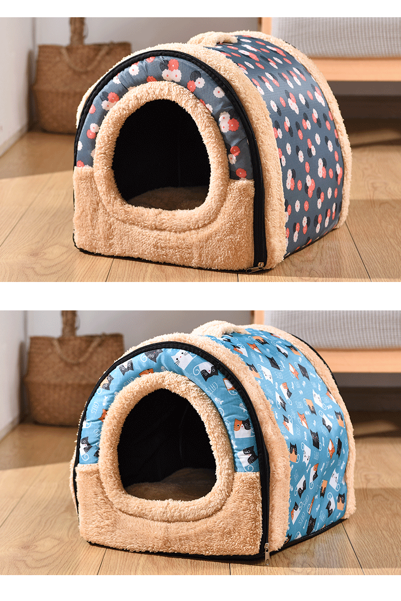 Cat Nest All Year Round Neutral Cat Supplies Semi-Enclosed Cat House Winter Heattech Kittens Teddy Pet Kennel Autumn