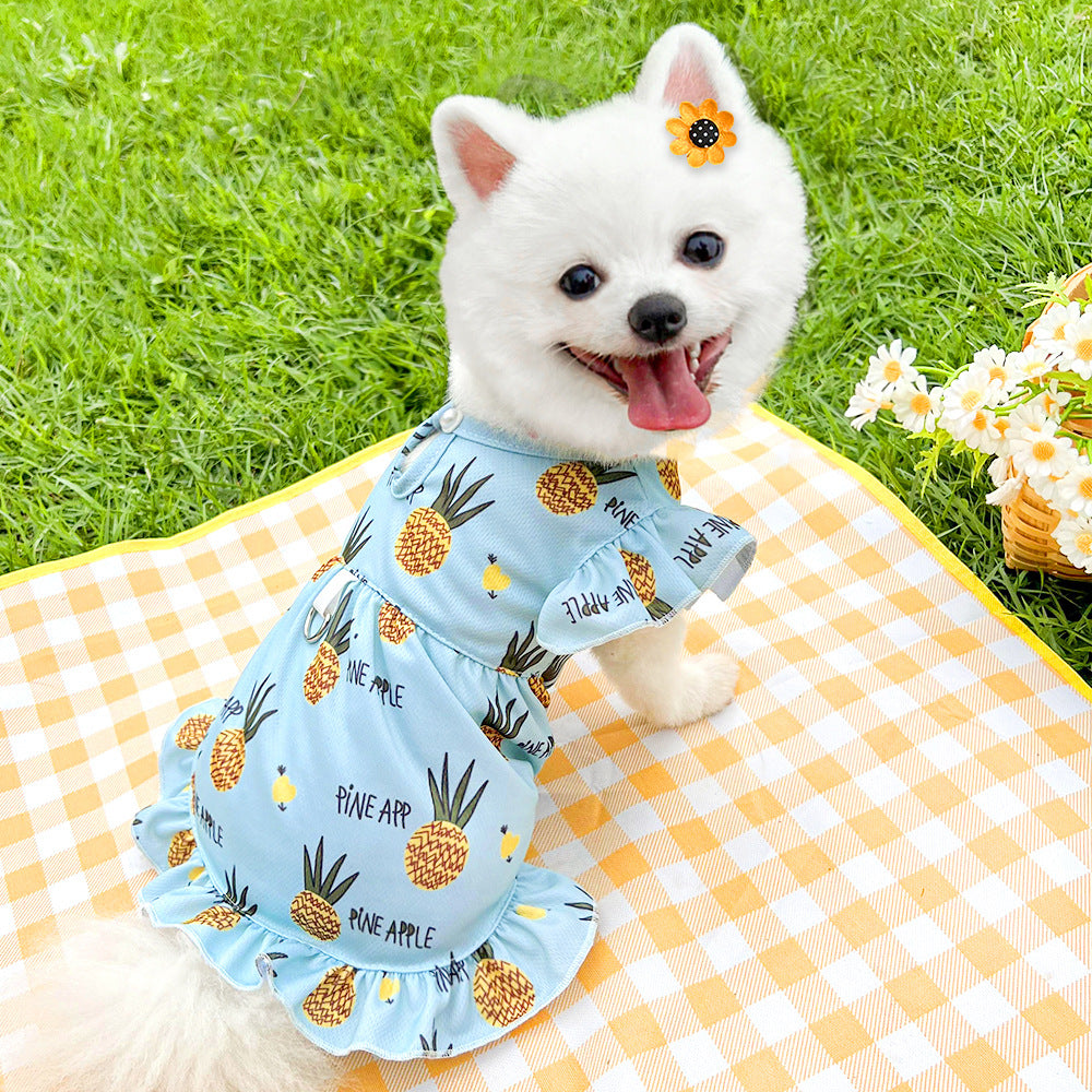 Cute Pet Dog Dress for Small Dogs Thin Puppy Princess Skirt Summer Dog Clothes Chihuahua York Clothing Summer Pet Clothes