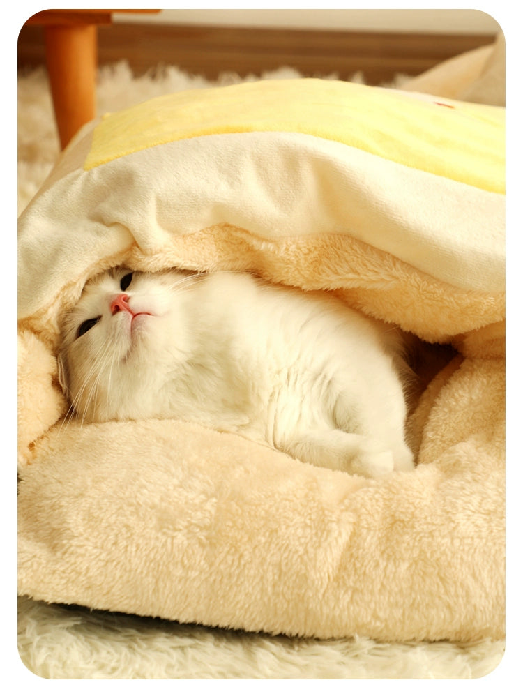 Duokete Semi-Closed Cold-Proof Quilt Sleeping Bag Cat Nest