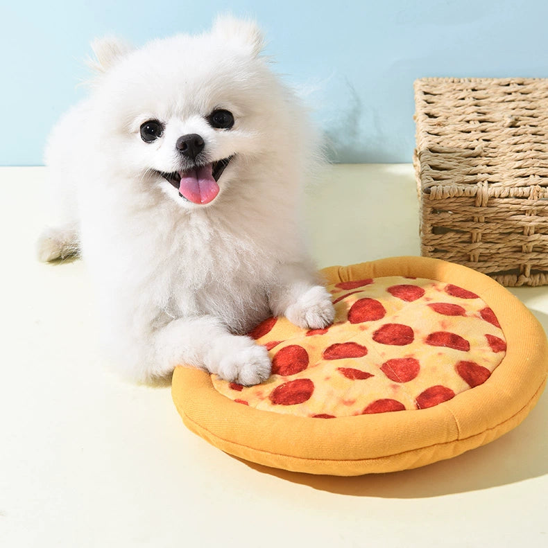 Pizza toy for medium to large dogs