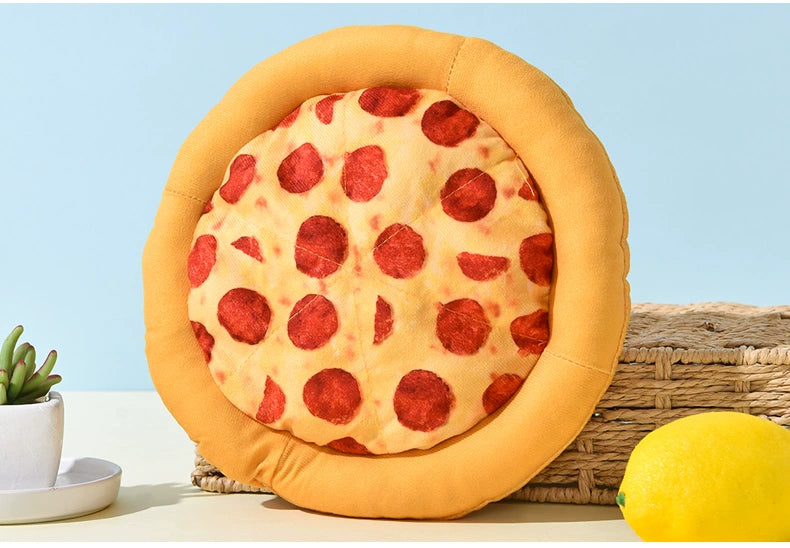 Pizza toy for medium to large dogs