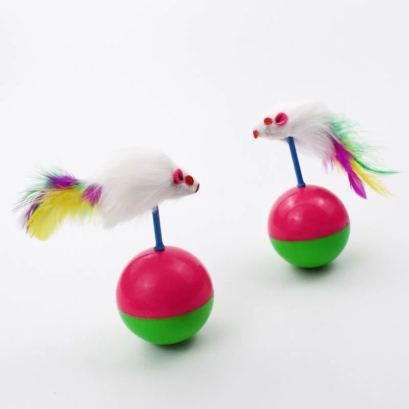 Artificial Color Feather Little Mouse Hot Cat Toy