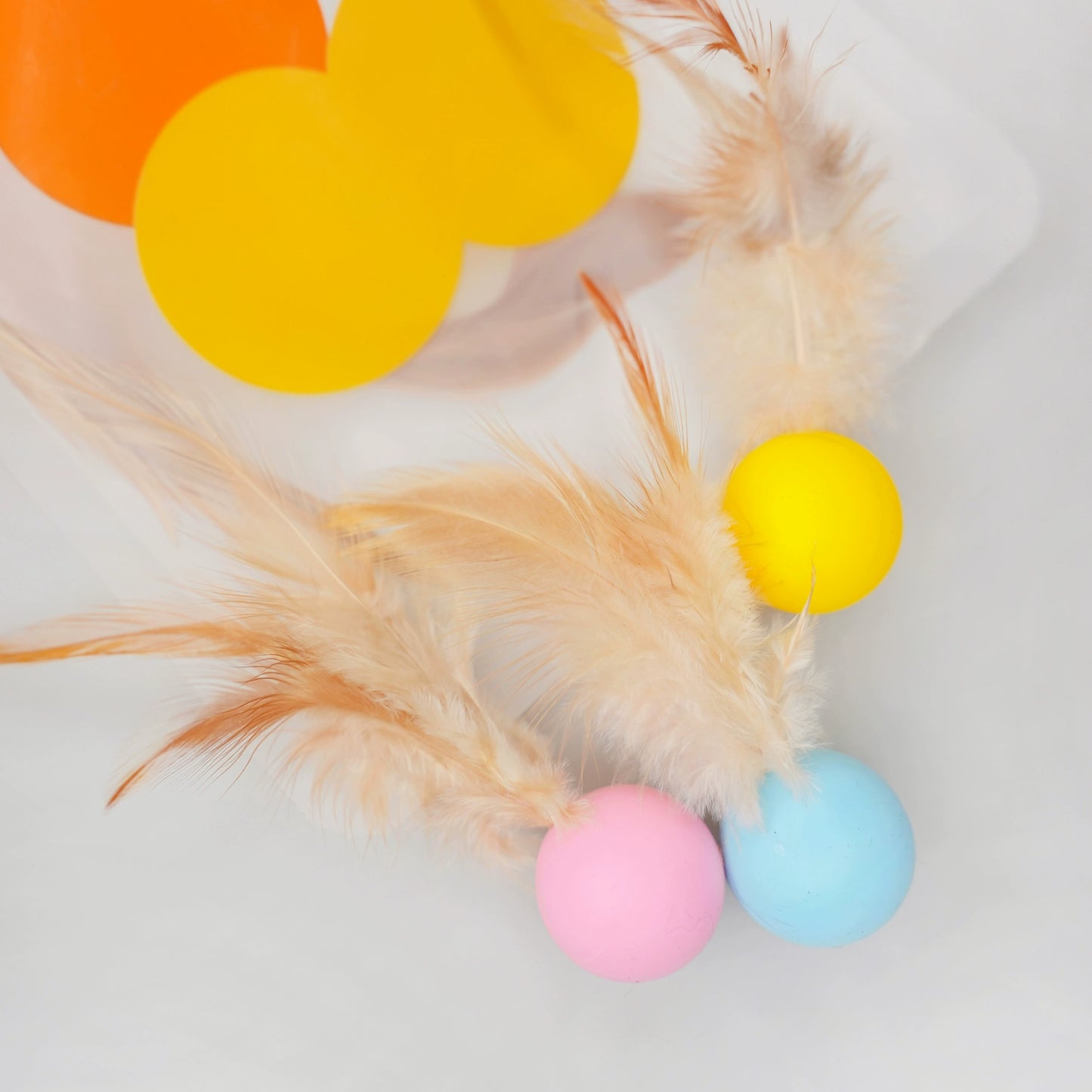 Feather toy for cats and kittens