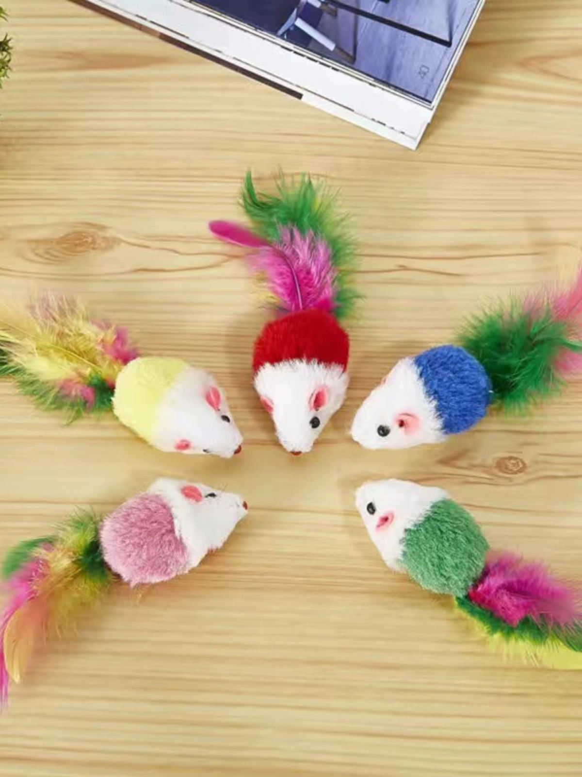 Artificial Color Feather Little Mouse Hot Cat Toy