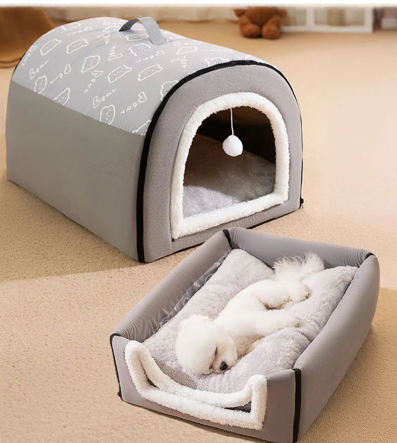 Winter Warm Pet Dog Bed for Small Medium Dogs Removable Dog Sleeping Bed Puppy Bed Kennel Dog Accessories