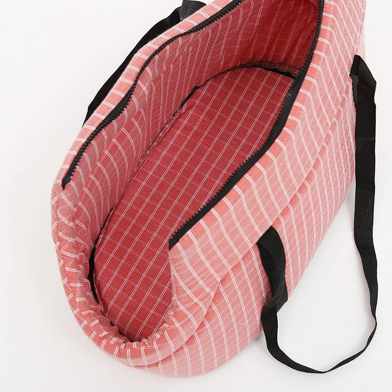 Plaid Pet Carrier for Cats or Dogs