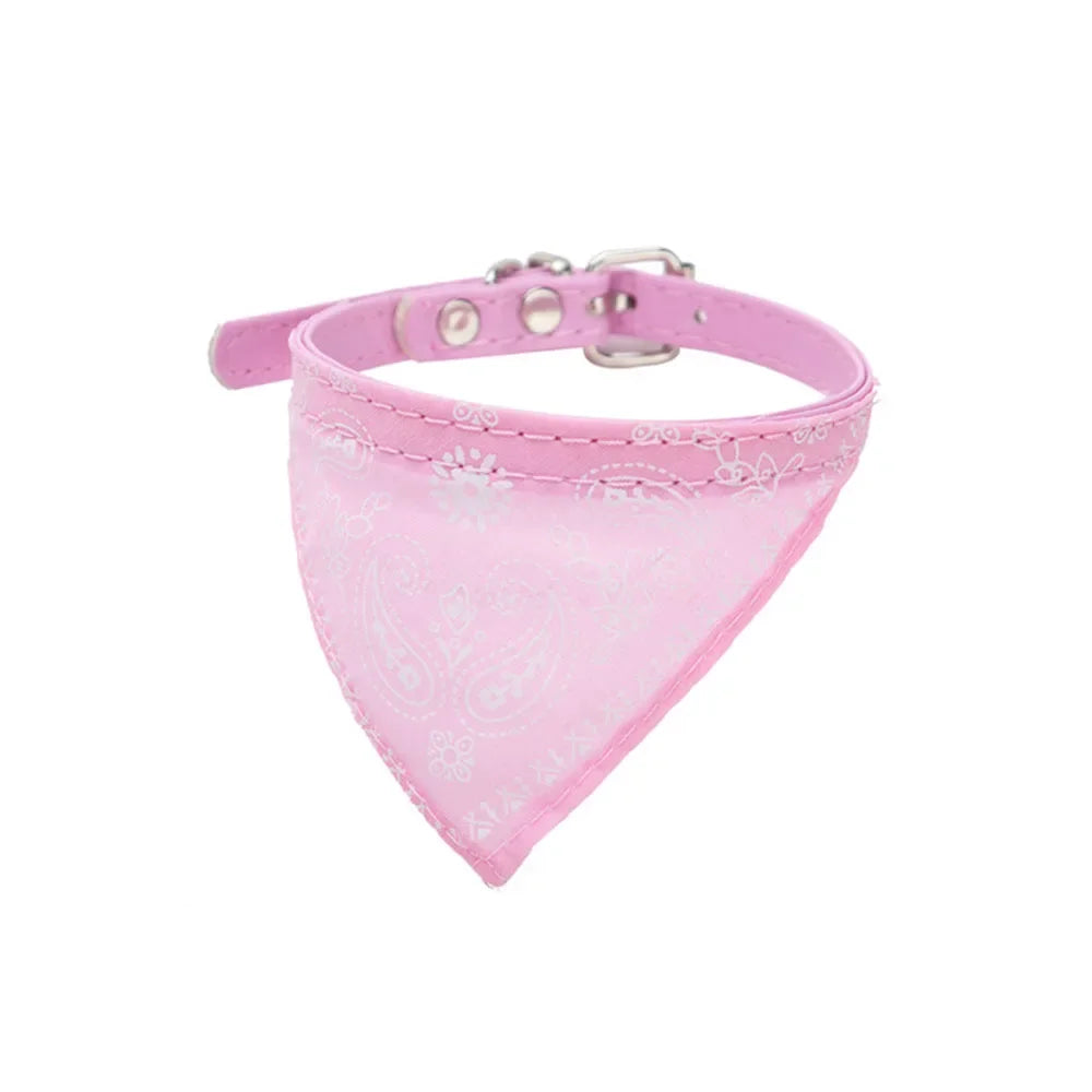 Collier bandana pour chat, chiot, chien, écharpe, foulard, avec boucle réglable pour chats, petits animaux de compagnie, chatons, colliers, reliure triangulaire