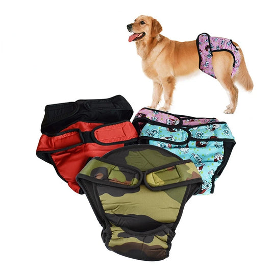 Large Dog Diaper Sanitary Physiological Pants Washable Female Dog Underwear Pets Dogs Supplies forudesigns dog underwear