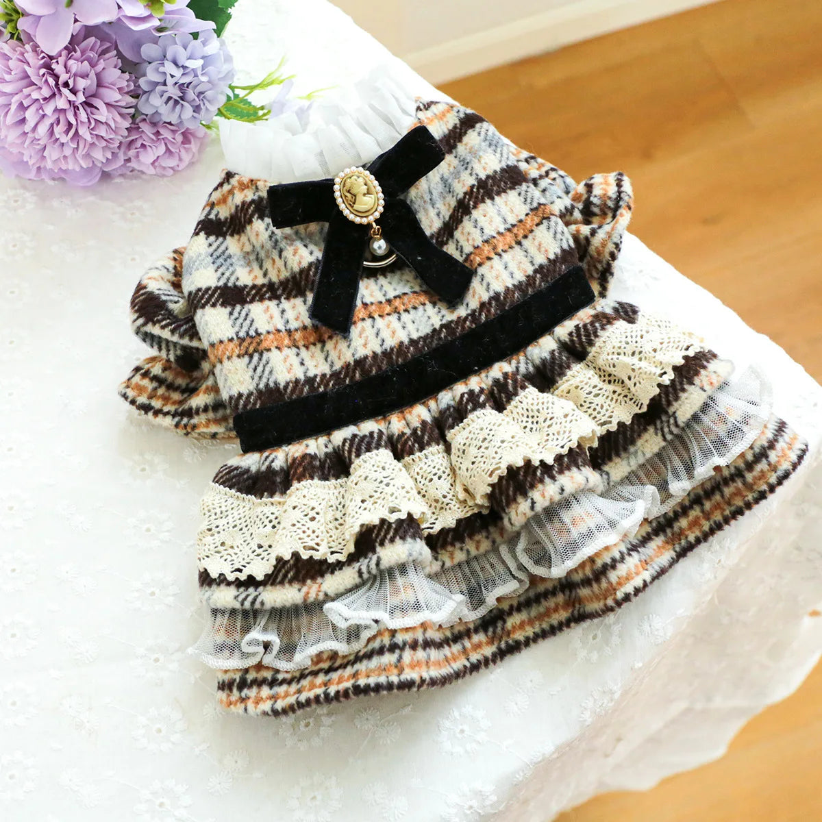 Sweet Decor Dress For Puppies Dog Animal Wholesale Shop Autumn New Fashion Vest Shirts Clothes For Chihuahua Dog Pet Supplies