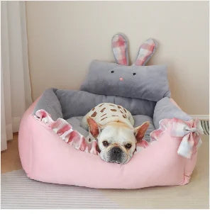 Princess Home For Dog Luxury Winter Summer Pet Court Kennel House With Cushion Bed Mats For Puppies Animal Yorkshire BeddingS