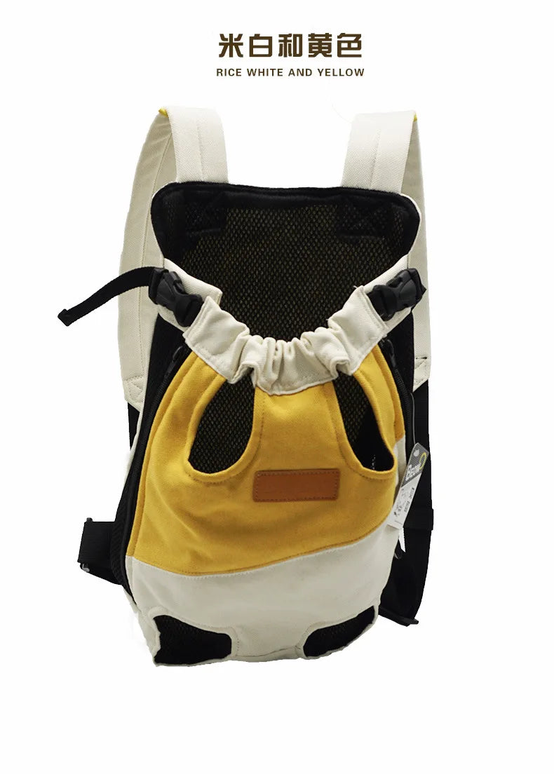 New Double Shoulder Portable Travel Backpack Outdoor Pet Dog Carrier Bag Pet Dog Front Bag Mesh Backpack