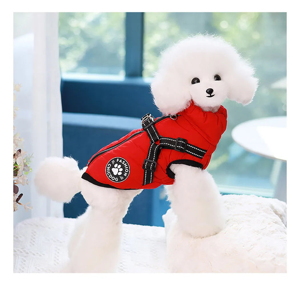 Dogs and Cats Coat Jacket Pet Vest Dog Pet Harness Zipper Design Puppy Warm Hoodies Clothes 4 Colours