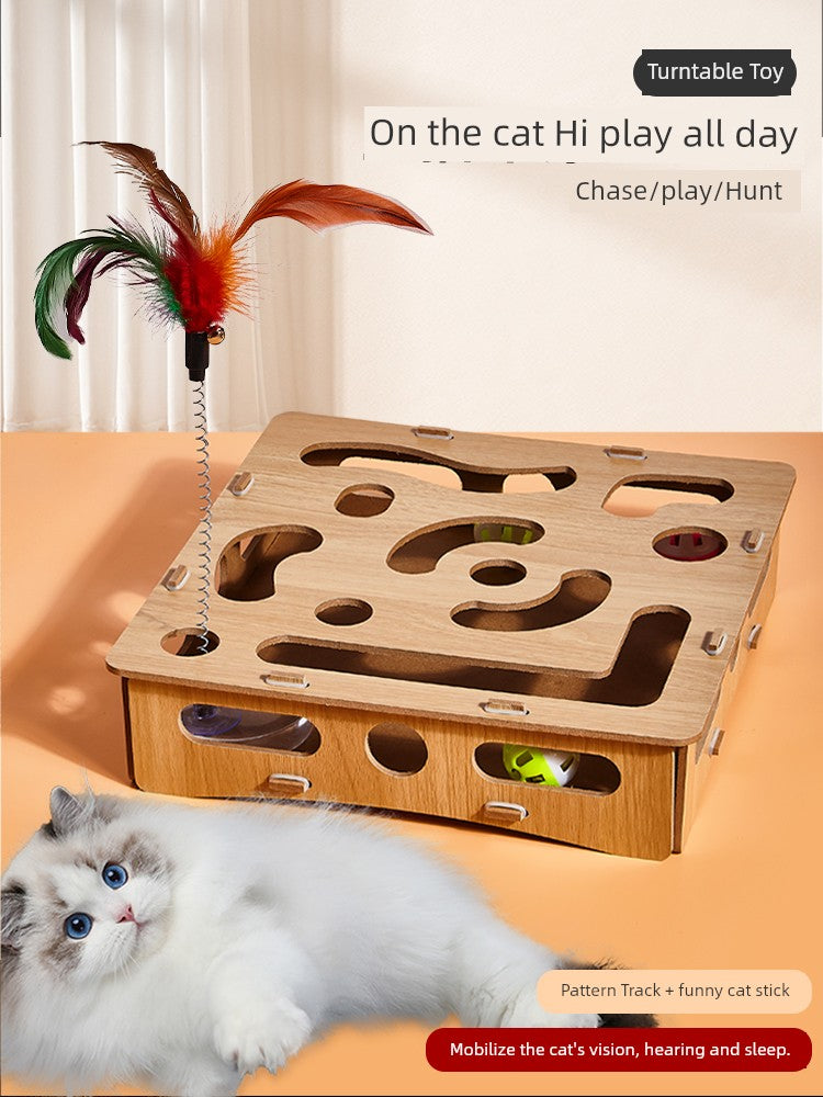 Relieving Stuffy Handy Gadget Pet Puzzle Maze Box Cat