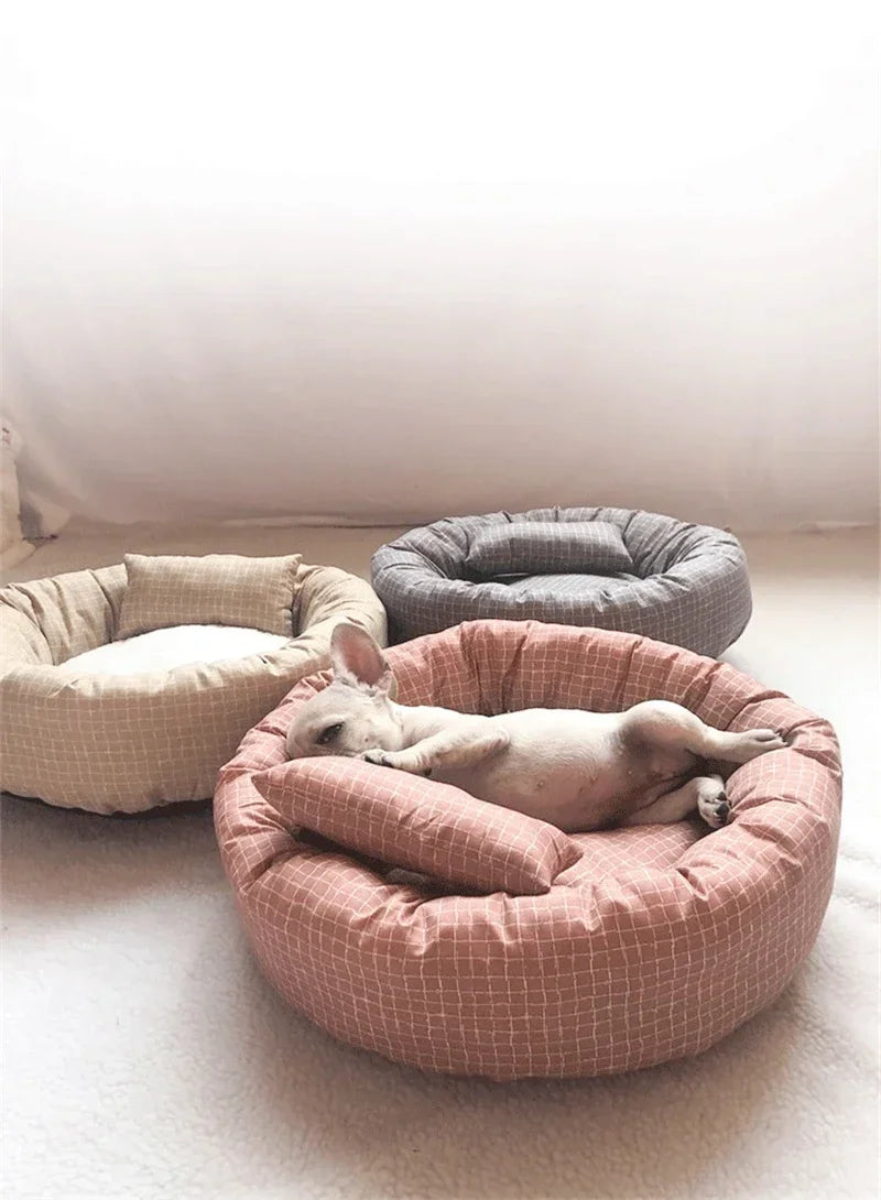 Pets Dogs Accessories Warm Pet Plush Beds Fluffy Dog Small for Winter Big Cushion Cushions Bed Cats Basket Baskets Puppy Mat Bed