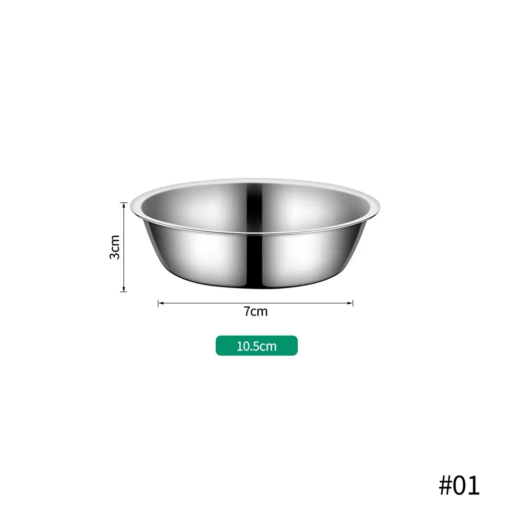 Stainless Steel Metal Dog Bowl for Small Medium Large Dogs Replacement Basic Dog Bowls Thickened Dog Water Feeder Bowls Pet Supp