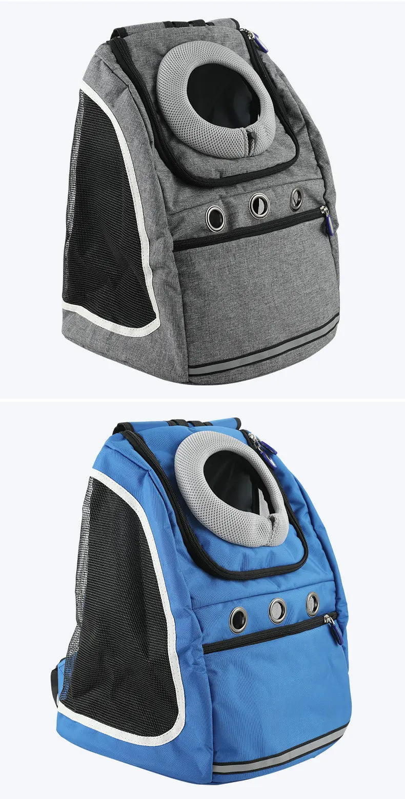 Portable Pet Carriers Breathable Mesh Dog Backpack Foldable Large Capacity Cat Carrying Bag Outdoor Travel Pet Supplies