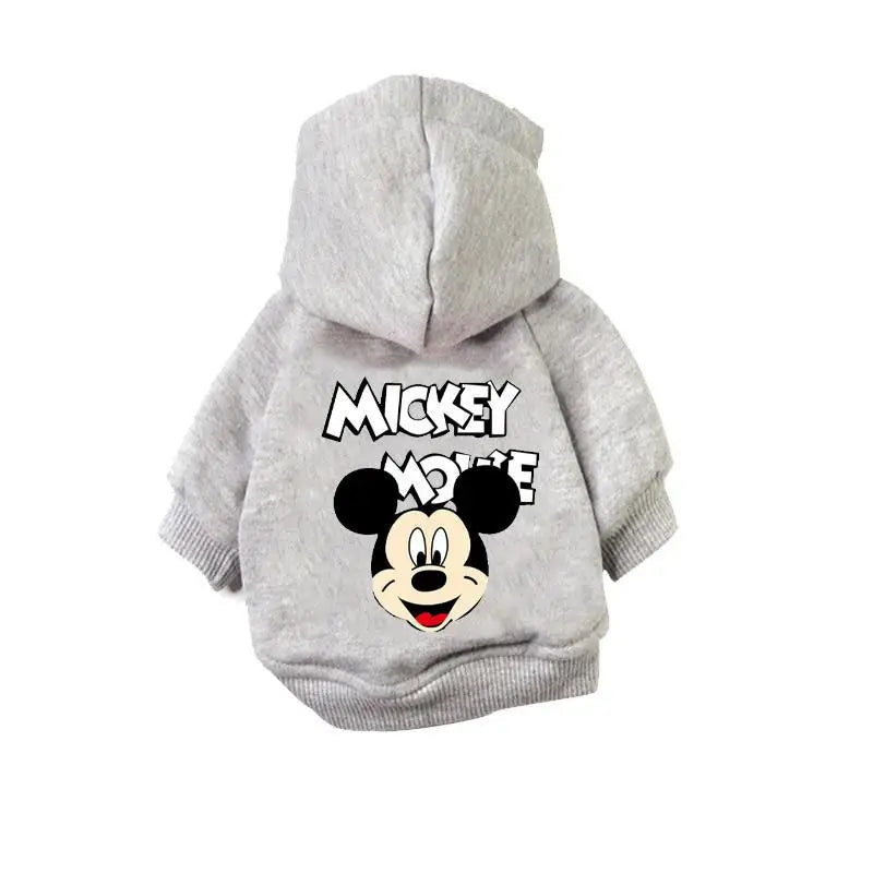 Disney Winter Pet Dog Clothes Cute Mickey Minnie dogs hoodies French Bulldog for Small Medium Dogs Sweatshirt Yorkshire perro