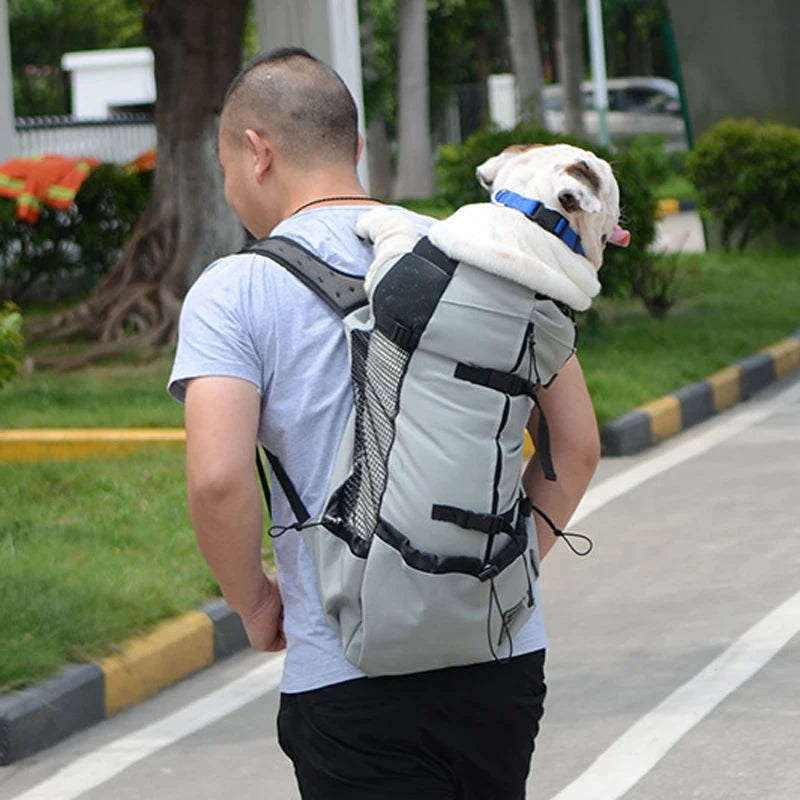 Sac de transport respirant pour chiens de grande taille Golden Retriever Bulldog Sac à dos réglable pour gros chiens Sacs de voyage pour animaux de compagnie Produits pour animaux de compagnie