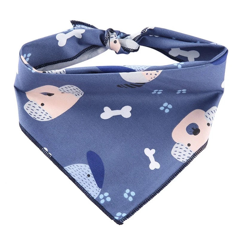 Soft Flower Pattern Pet Dog Triangle Bandana Cat Puppy Kerchief Pet Bibs Dog Accessories Pet Neckerchief Scarf Dog Saliva Towel