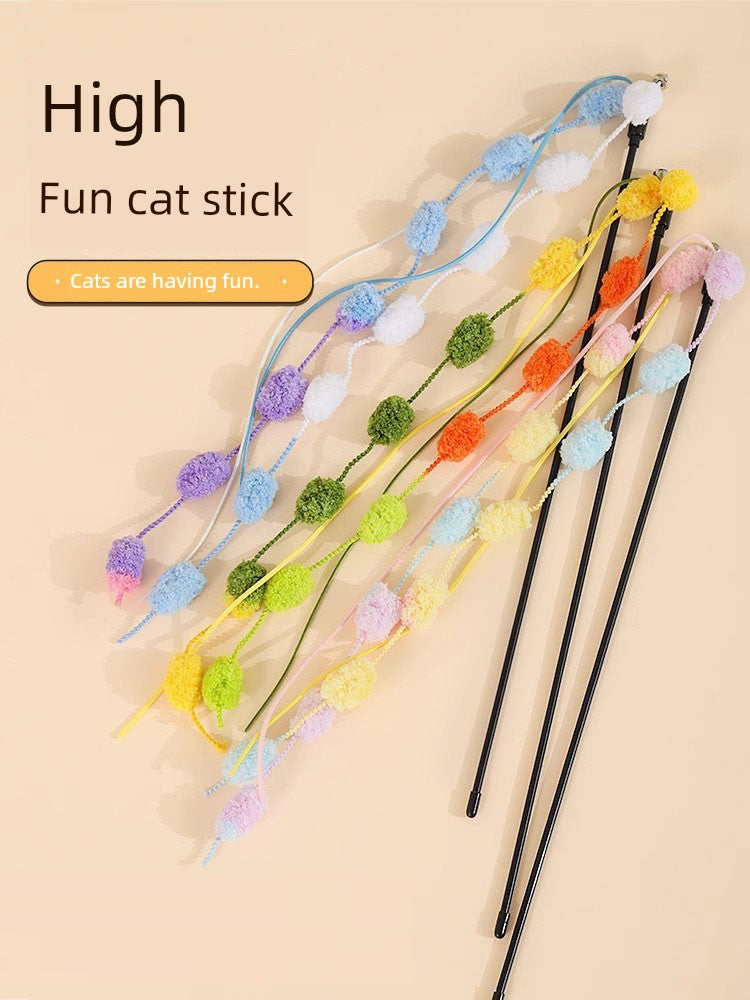 Relieving Stuffy Long Brush Holder Pets with Bell Consume Cat Teaser