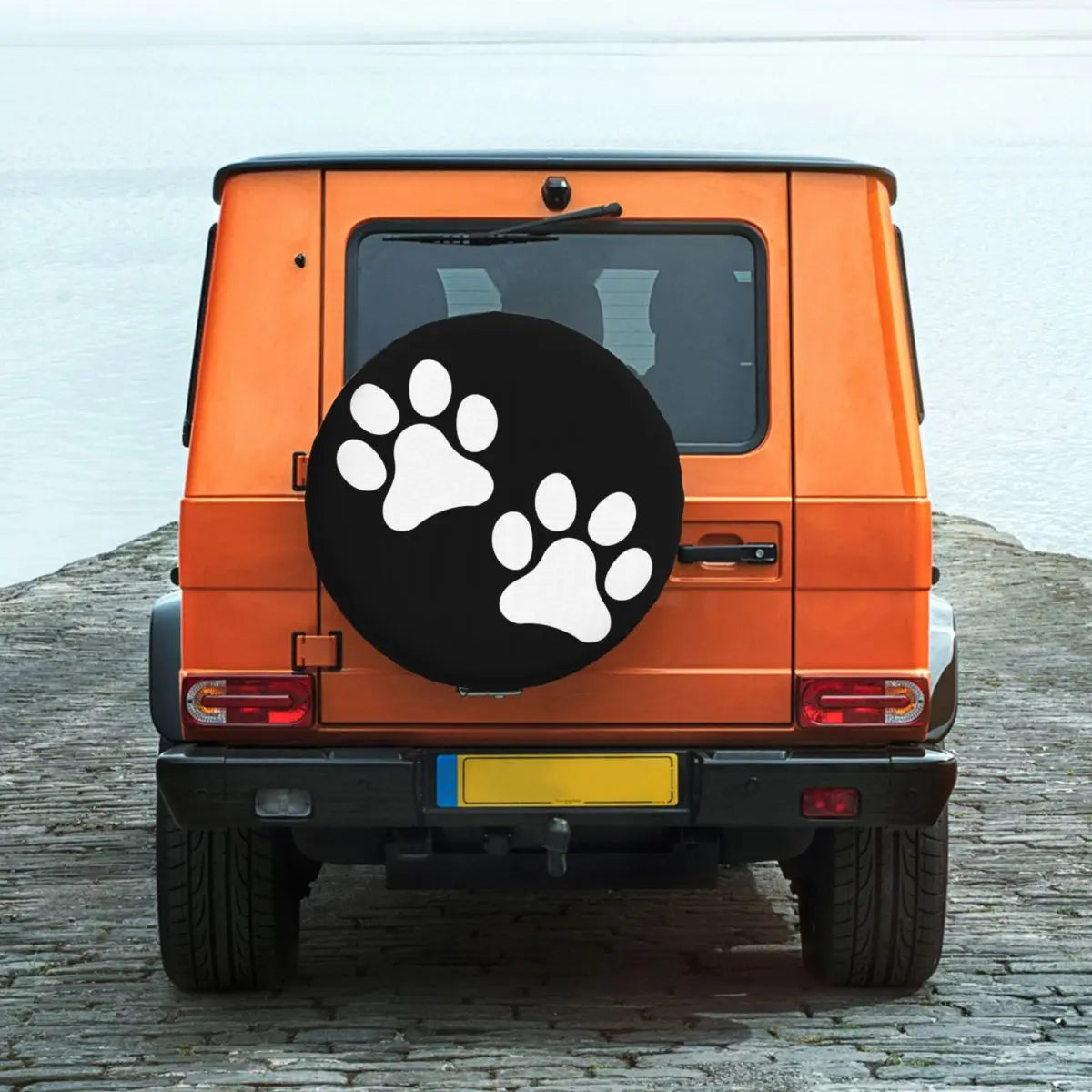 Dog Pet Foot Mark Spare Tire Cover for Jeep Mitsubishi Pajero SUV RV Car Wheel Protectors Accessories 14" 15" 16" 17" Inch