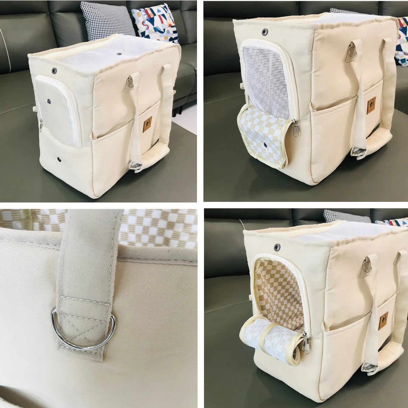 Portable Pet Travel Carrier Tote Bag for Cat, Breathable Dog Travel Bag Carrier Shoulder Bag Carrier Car Seat  bed safe Travel