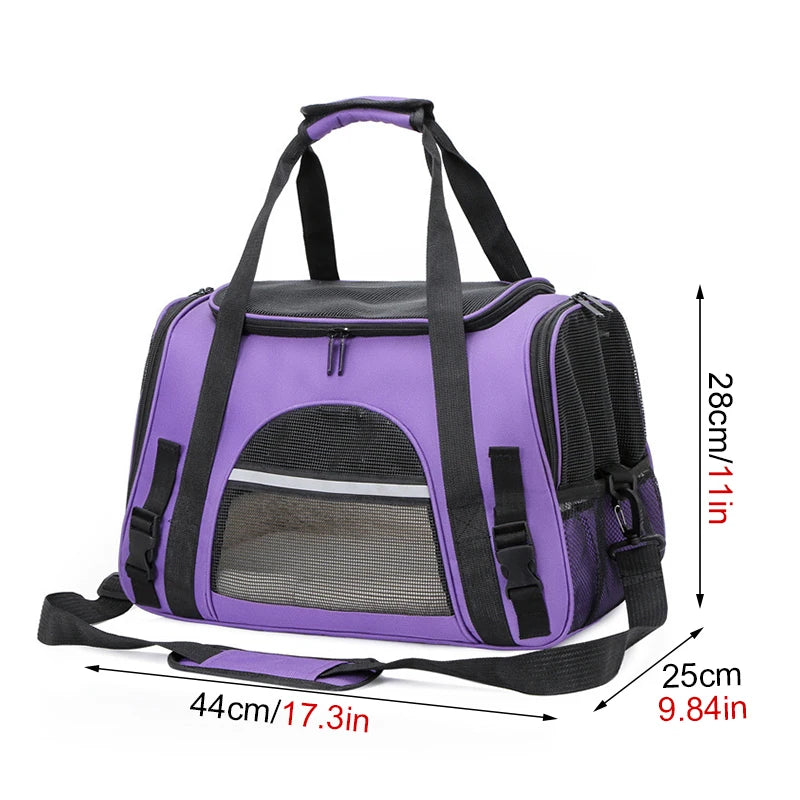 Portable Dog Cat Carrier Bag Pet Puppy Travel Bags Breathable Mesh Foldable Cats Dog Handbag Travel Pet Bag Transport Bag